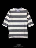 FLASHBACK18SSǿOver Size 5-Sleebe Border Tee -GRY-