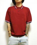 blutenblatt 【先行予約6月入荷商品】Drop Sholder Polo Shirts/ドロップショルダーポロシャツ-RED