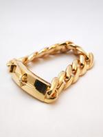 blutenblattͽ7پʡFlat Link Silver Bracelet-GOLD-