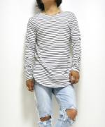 blutenblatt ͽ7پʡLayerd L/S Border Tee/쥤䡼ɥ󥰥꡼֥ܡƥ-WHITE-