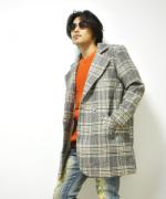 ͽ2پʡWool Check W Chester Coat/å֥/GRA