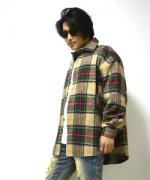 ͽ2پʡWool Check Wide Shirts/å磻ɥ/BEI