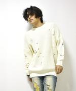 ͽ2پʡDrop Sholder Clash Knit Sweater/ɥåץå˥åȥ/IVORY