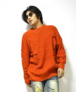 ͽ2پʡDrop Sholder Clash Knit Sweater/ɥåץå˥åȥ/ORANGE