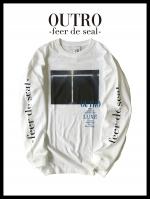 OUTRO-feer de seal- LUXE cross LS TEE WHT