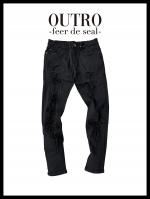 OUTRO-feer de seal- Cropped high damage repair pants