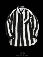 FLASHBACK19SSǿOVERSIZE Stripe shirt BLK