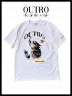 OUTRO-feer de seal- Wolf Lip Rose Tee WHT