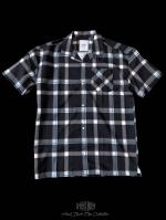 FLASHBACK19SSǿHyperFit OVERSIZE Check short sleeve shirt BLK