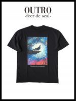 OUTRO-feer de seal- Wolf Painting Logo Tee WHT