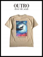 OUTRO-feer de seal- Wolf Painting Logo Tee BEG