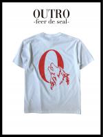 OUTRO-feer de seal- Basic Logo Tee WHTRED