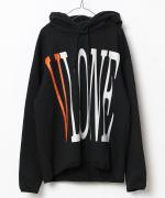 VLONE LOGO HOODIE BLKORANGE