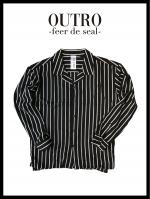 OUTRO-feer de seal- Oversize Strip Open Collar Shirt