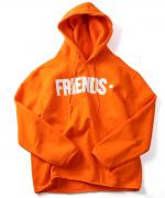 VLONE FRIENDS HOODIE ORANGEWHT