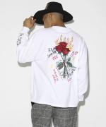 LEGENDA Graffiti Rose Embroidery 롼륨åȥ롼ͥåT