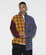 LEGENDA Crazy pattern Asymmetry Check Shirt