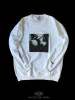 FLASHBACK19AWSmoking Lady Photo Sleeve Logo Sweat WHT