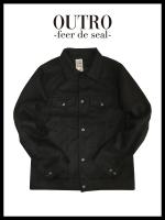 OUTRO19AWOUTRO-feer de seal- Fake Suede Glossy JKT BLK