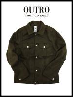 OUTRO19AWOUTRO-feer de seal- Fake Suede Glossy JKT KHA