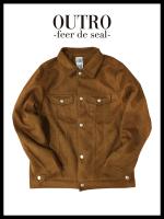 OUTRO19AWOUTRO-feer de seal- Fake Suede Glossy JKT BEI