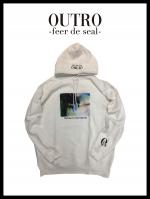  OUTRO-feer de seal- Angel Dust Logo Hoodie WHT