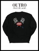 OUTRO-feer de seal- Lip Flag Sweat BLK