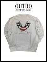 OUTRO-feer de seal- Lip Flag Sweat WHT