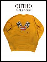 OUTRO-feer de seal- Lip Flag Sweat GOLD