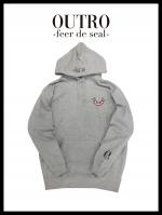 OUTRO-feer de seal- Lip Flag Logo Hoodie GRY