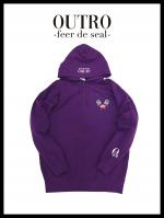 OUTRO-feer de seal- Lip Flag Logo Hoodie PUR