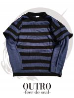 OUTRO-feer de seal-Fake Layered Knit BLKBLU