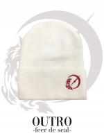 OUTRO-feer de seal- Wolf Logo Knit Cap WHT