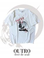  OUTRO-feer de seal- OUTRO Lone Wolf Oversize Tee WHT