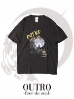 OUTRO-feer de seal- OUTRO Lone Wolf Oversize Tee BLK