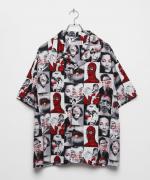 LEGENDA Graffiti Photo Open Collar Shirts