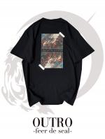 OUTRO-feer de seal- Back Art Reflector Tee BLK