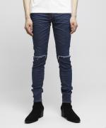 VANQUISH Solid Knee crush stretch Skinny Denim pants