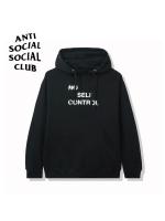 Anti Social Social Club 륯 Spiral White Hoodie BLK