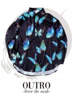  OUTRO-feer de seal- Butterfly Over Size Shirt BLK