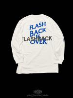 FLASHBACK20SSǿReflector ''BACK'' OVERSIZE LONG T-Shirts WHTBLU