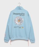 LEGENDA BLOOM Embroidery Half Zip Sweat Shirts