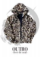 OUTRO-feer de seal- Leopard Far Hoodie JKT WHT