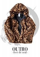  OUTRO-feer de seal- Leopard Far Hoodie JKT BRW