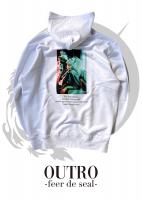  OUTRO-feer de seal- Smoking Lady Back Hoodie WHT