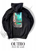  OUTRO-feer de seal- Smoking Lady Back Hoodie BLK