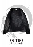 OUTRO-feer de seal- Middle Gauge Over Size Knit BLK