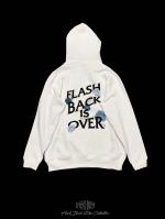 FLASHBACK21SSǿBACK BLUE ROSE OVERSIZE Hoodie WHT