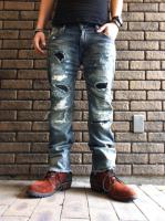 Burn Out Damage 14.5oz JAPAN Denim  custom