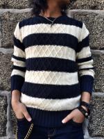 FLASHBACK Border Cable Knit Sweater